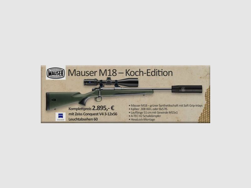 Mauser M18 Koch-Edition in .308 Komplettangebot