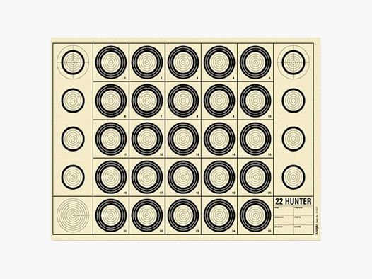 Paquet de 100 Cible Benchrest 22 Hunter 42 X 29,7 Cm (A3) - A52110