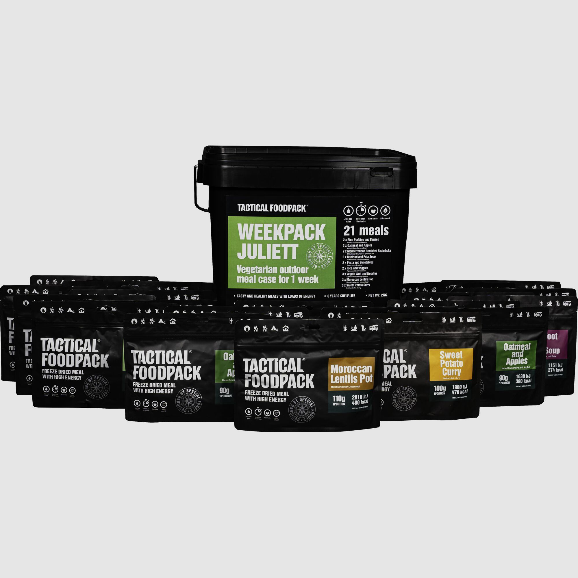 Tactical Food Pack Notration Trekking	 Juliett Essen für eine Woche