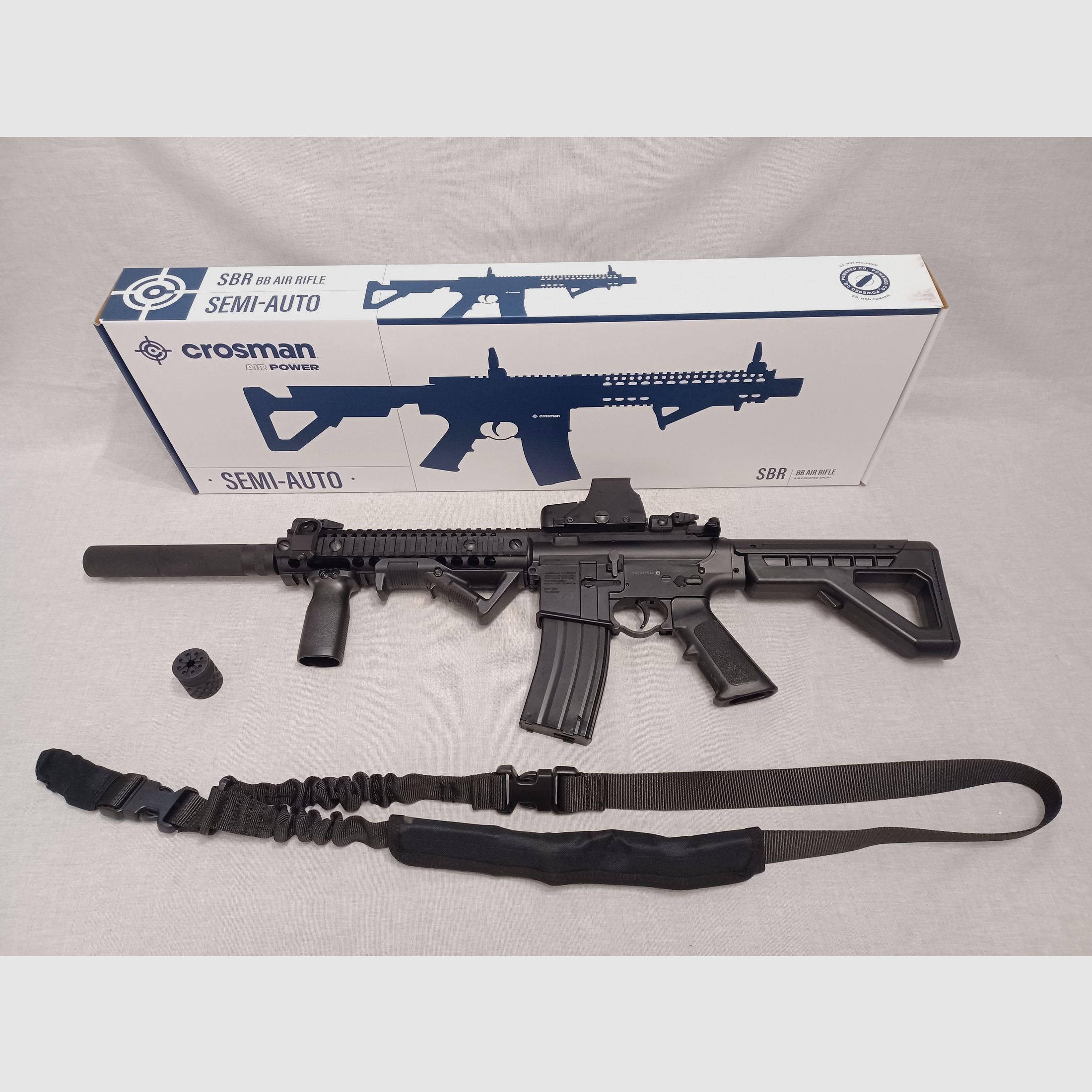 Crosman DPMS SBR / 4,5 mm BB / Blowback / CO2 / Sturmgewehr / OVP (150)