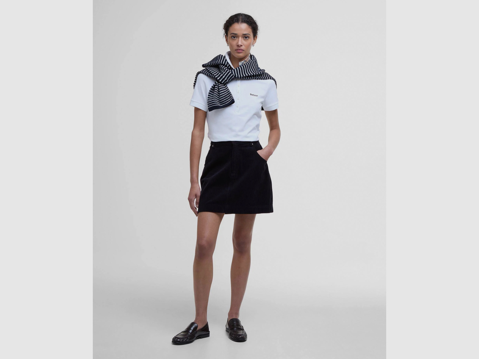 BARBOUR Poloshirt Portsdown White/ Hessian