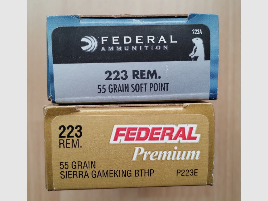 .223 Rem. Munición de caza Geco y Federal