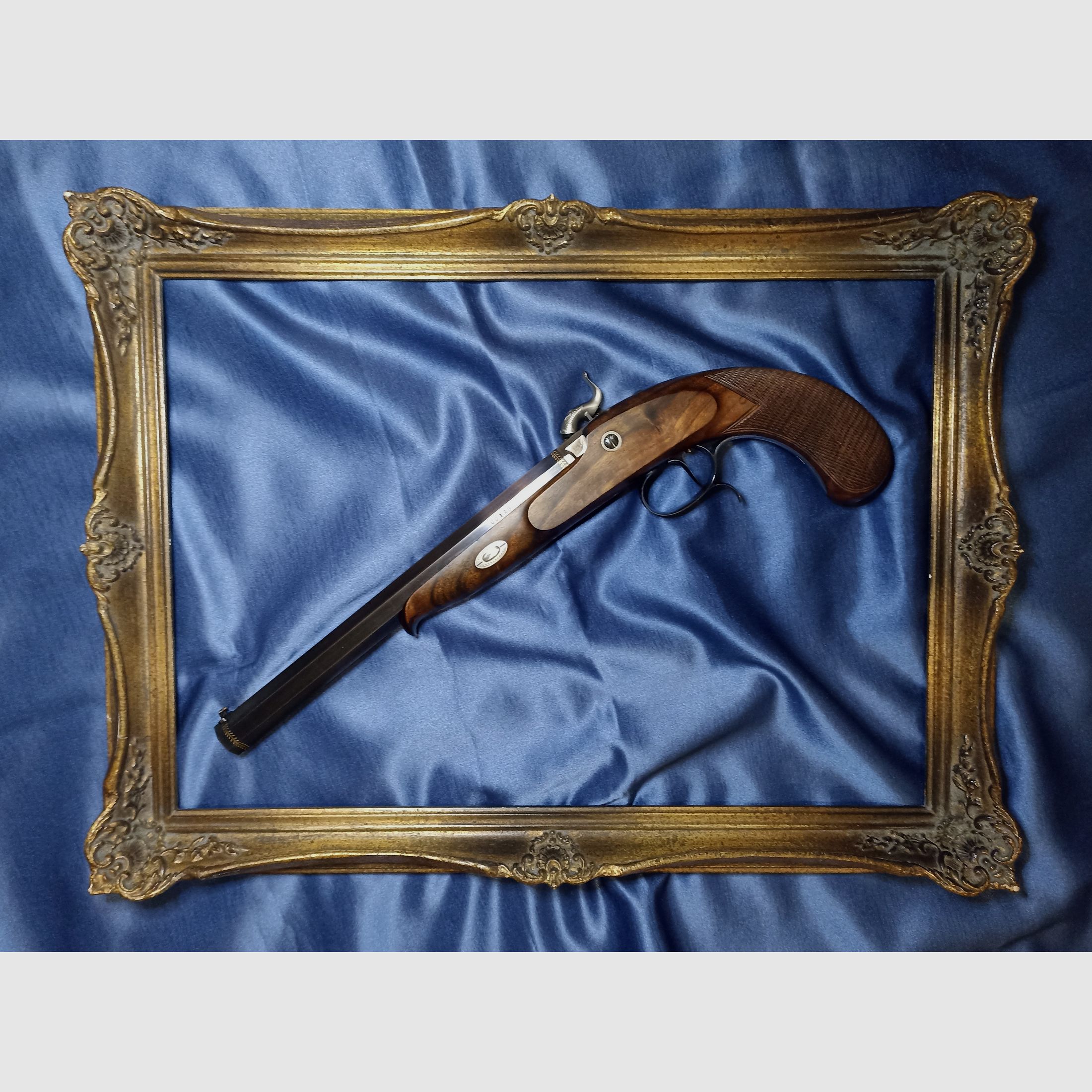 Pistolet perkusyjny Hege Überlingen kal. 33 Siber w Lozannie Złoto