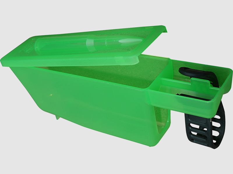 MTM opvangdoos voor patches / loopreinigers GCPC groen helder jachtgeweren / geweren