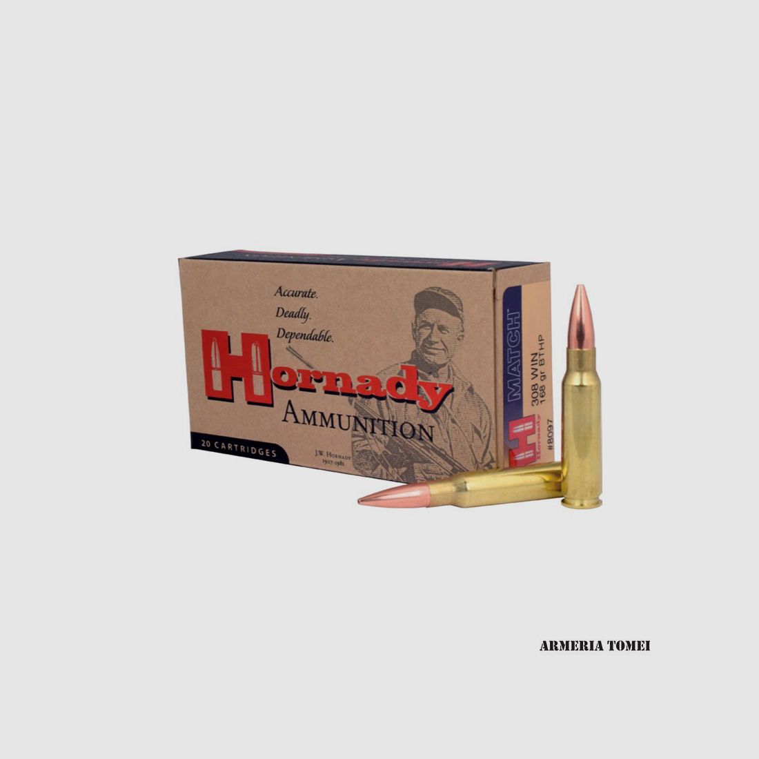 HORNADY – CAL 308 WIN 168GR BTHP MATCH