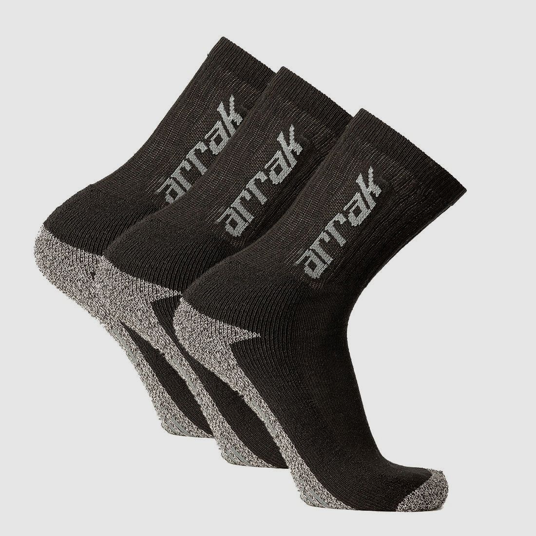 Arrak Calze da Lavoro Outdoor Nere 3-Pack 41-43