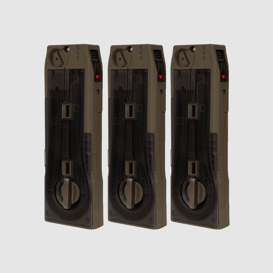 3x Planet Eclipse CF20 / 20 Schuss Magazin FSR (Earth Braun)