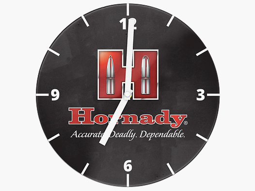 Zegar ścienny Hornady „H” 18" / 45,7 cm Czarny Czerwony