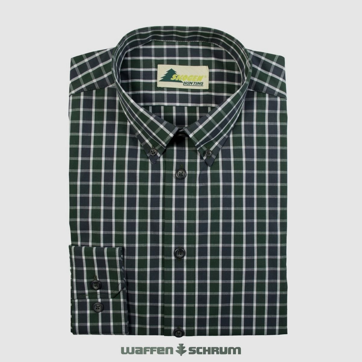 Skogen Hemd Slim Line Armlänge 70 cm Green/Black