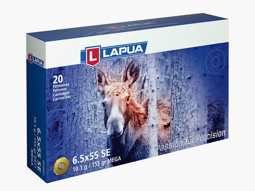 Lapua 44630000 Mega 6,5x55 Suédois 9,1g 140grs. Munitions pour armes longues