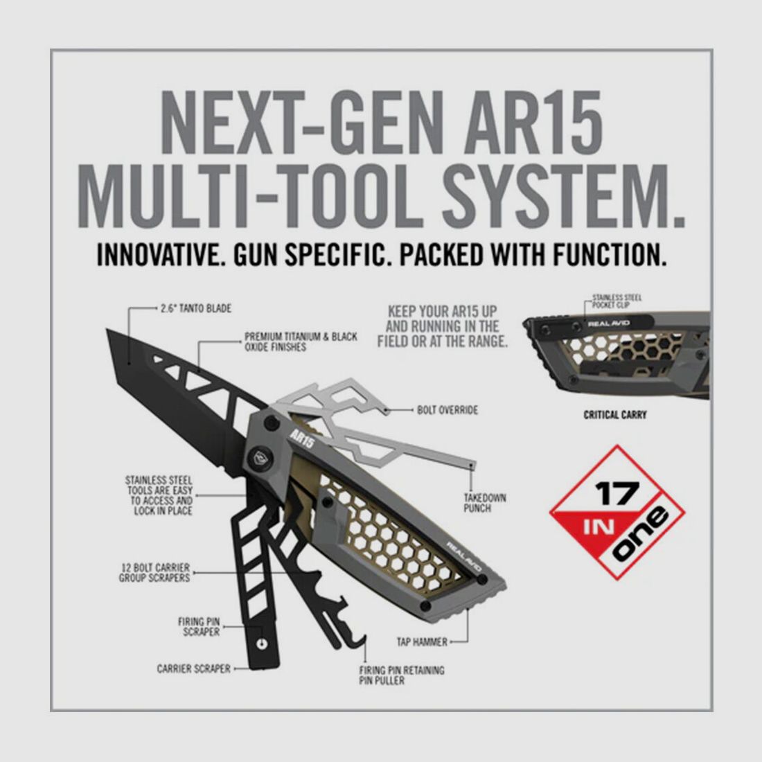 Outil de pistolet Real Avid Edge AR15