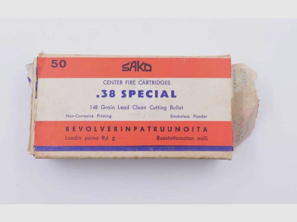 Sako - Finland revolverpatronen .38 Special WC