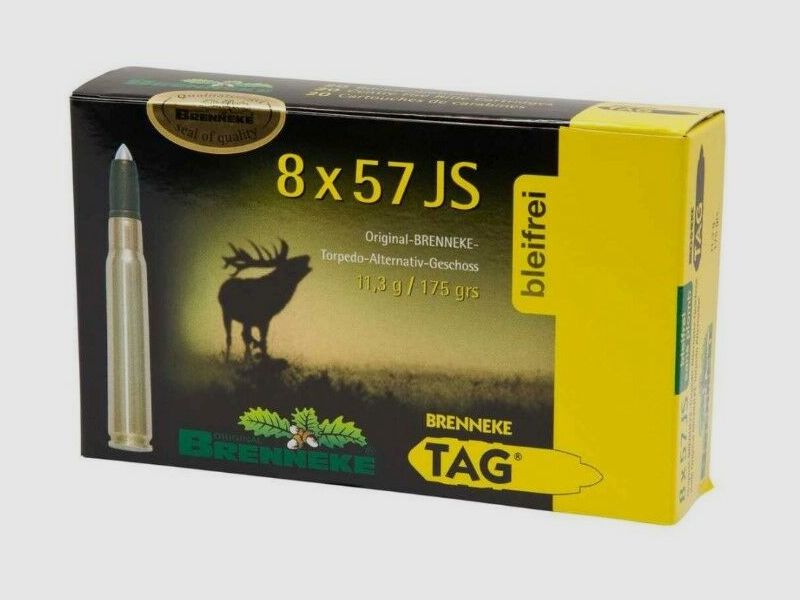 Brenneke 8x57 IS TAG sin plomo 11,3g/175grs. Brenneke
