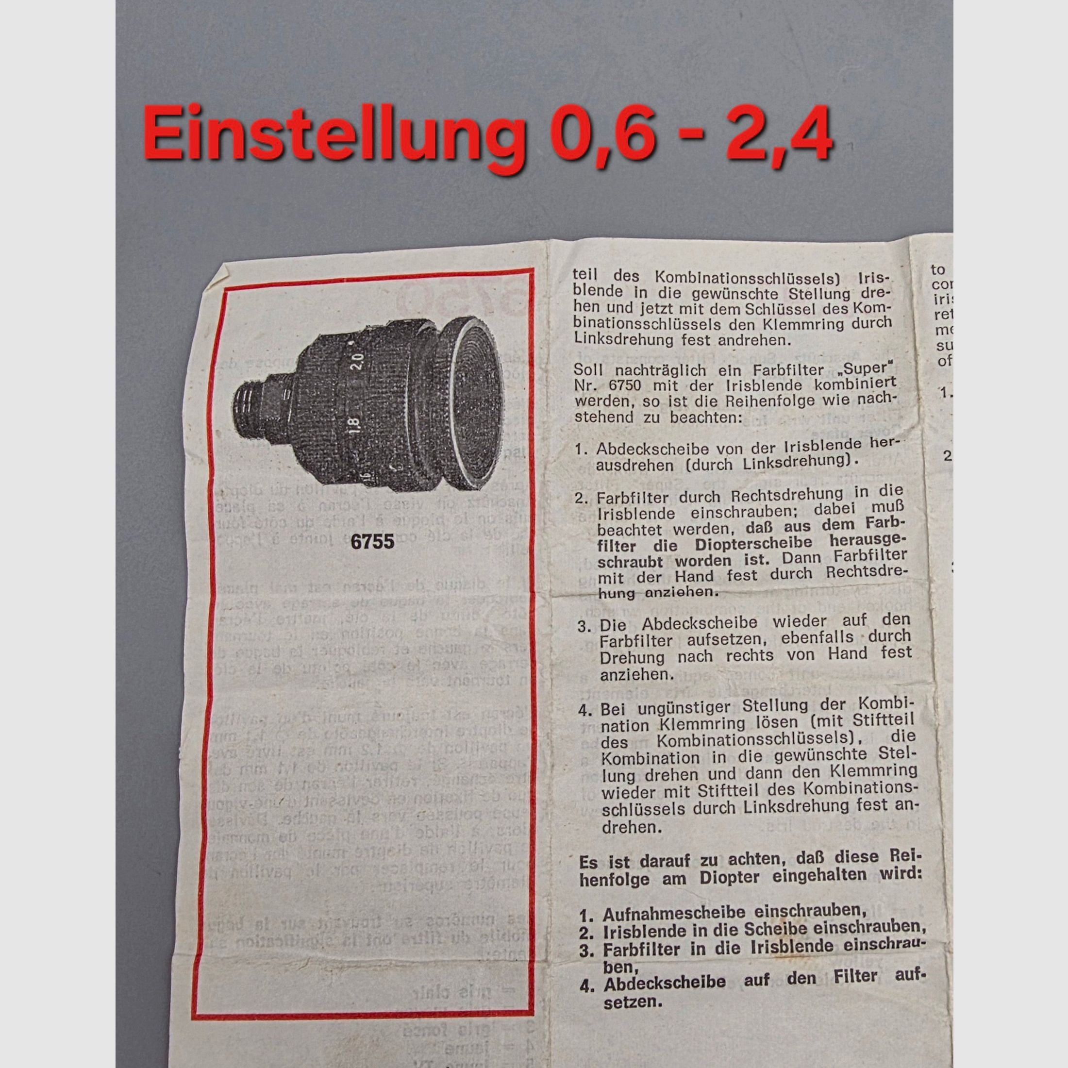 Diaphragme à iris Anschütz Super 6755 Match