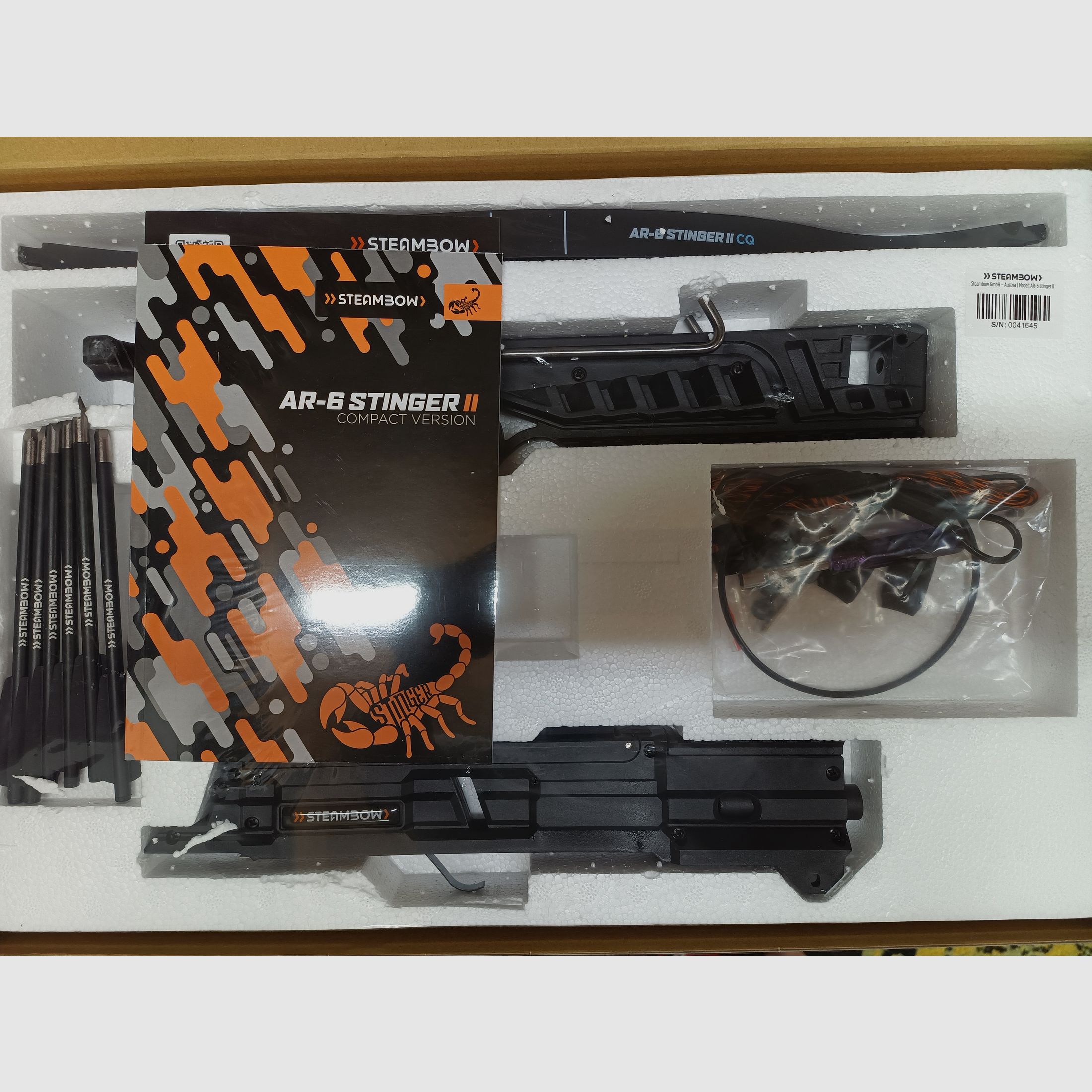 Steambow AR-6 Stinger II ‚ Arbalète compacte   (  Emballage d'origine  )