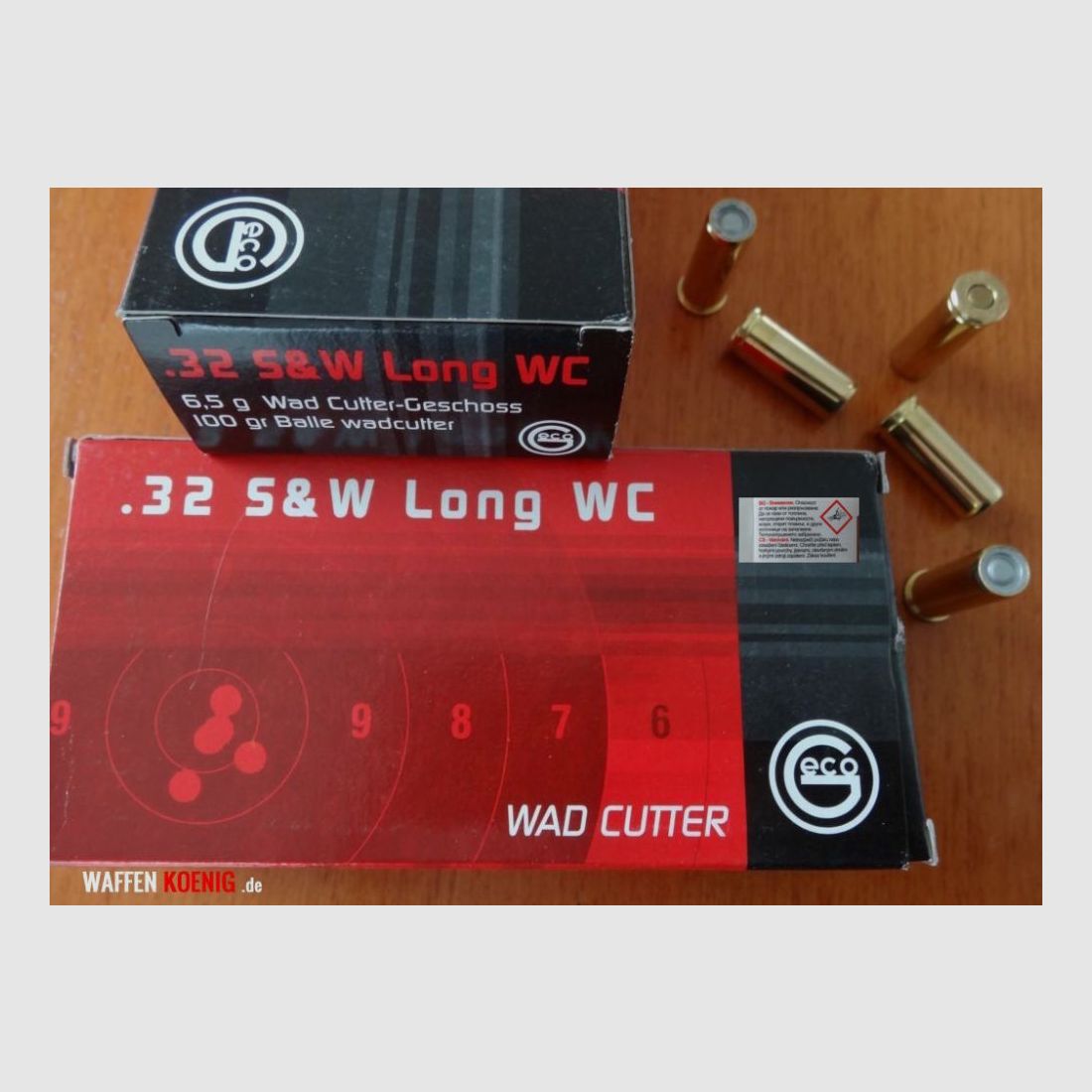 GECO 100 GECO Cartouches .32 S+W long-Wad Cutter