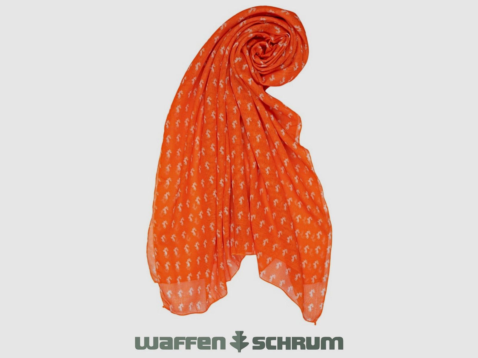 Tissu Skogen avec motif de cerf orange