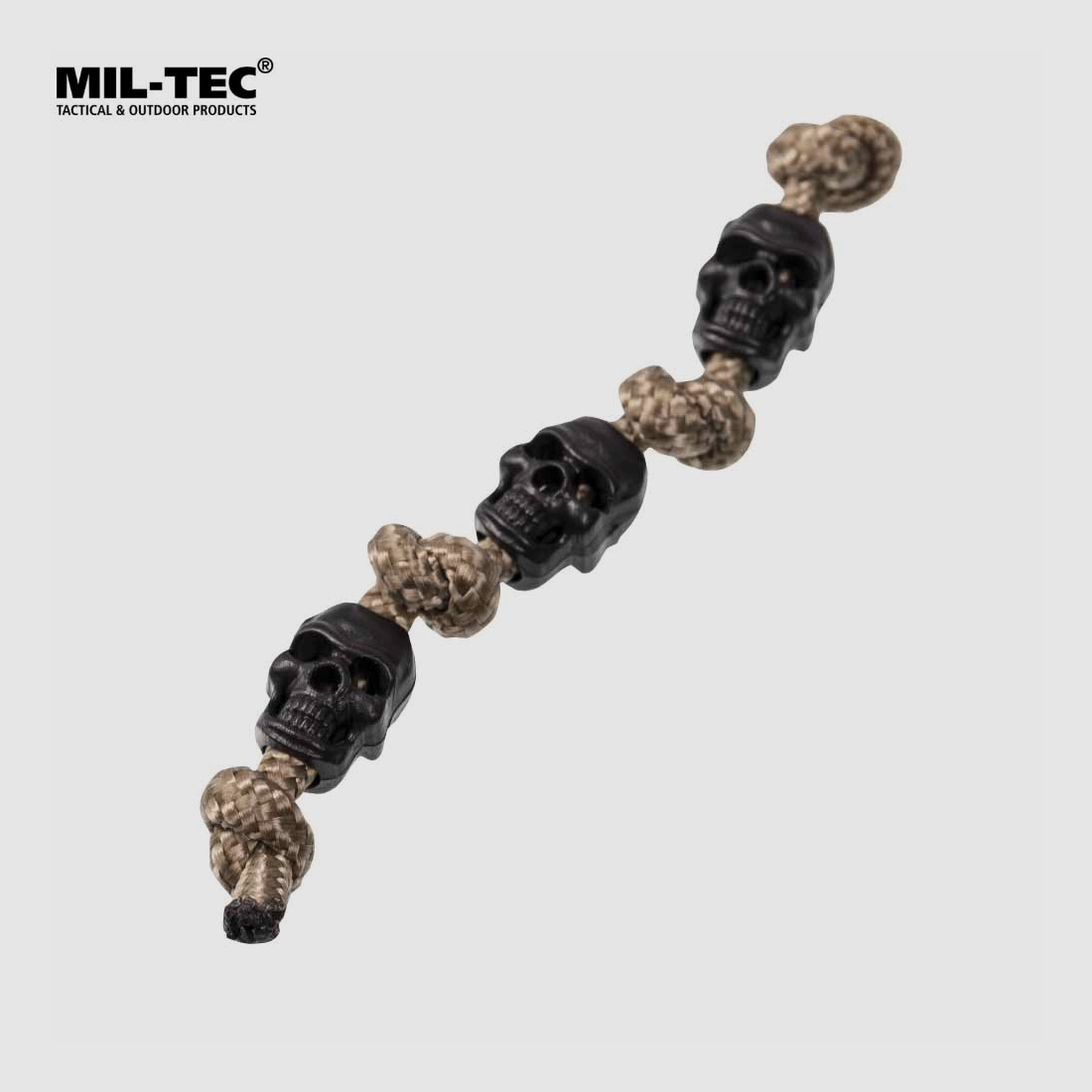 MIL-TEC CORD LOCK SKULL BLACK 10pcs