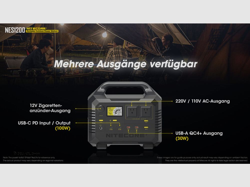 Nitecore	 NES1200 Power Station Hausversorgung Power Bank, Bild 9 von 10