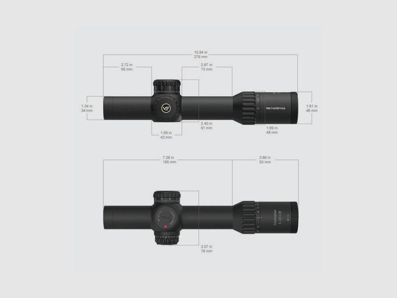 Vector Optics - Zielfernrohr LPVO Continental x10 ED RAR - 1-10x28 - 34 mm - Schwarz - SCFF-48, Bild 5 von 15
