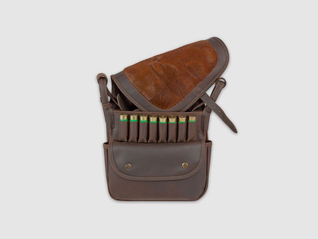 Große Jagdtasche mit Fell, 8x Patronen, Bild 3 von 7