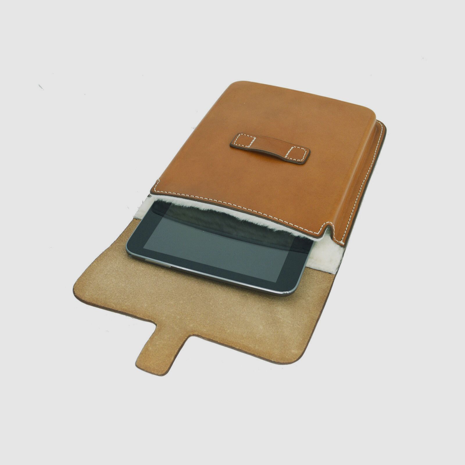 Triple K Tablettasche T-Flap Design braun