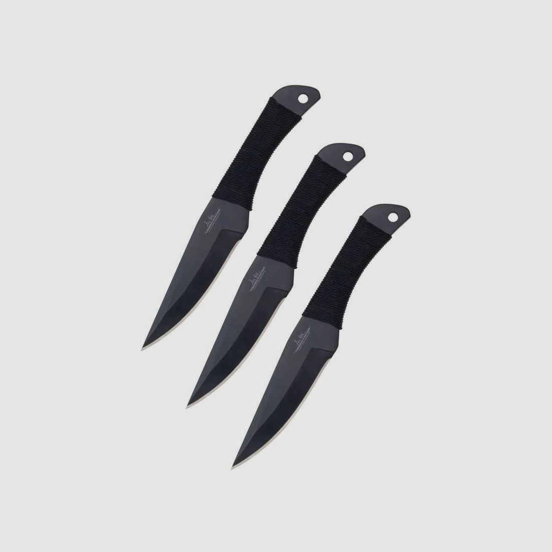 United Cutlery Gil Hibben 3er Wurfmesser Set mit Kordelgriff schwarz