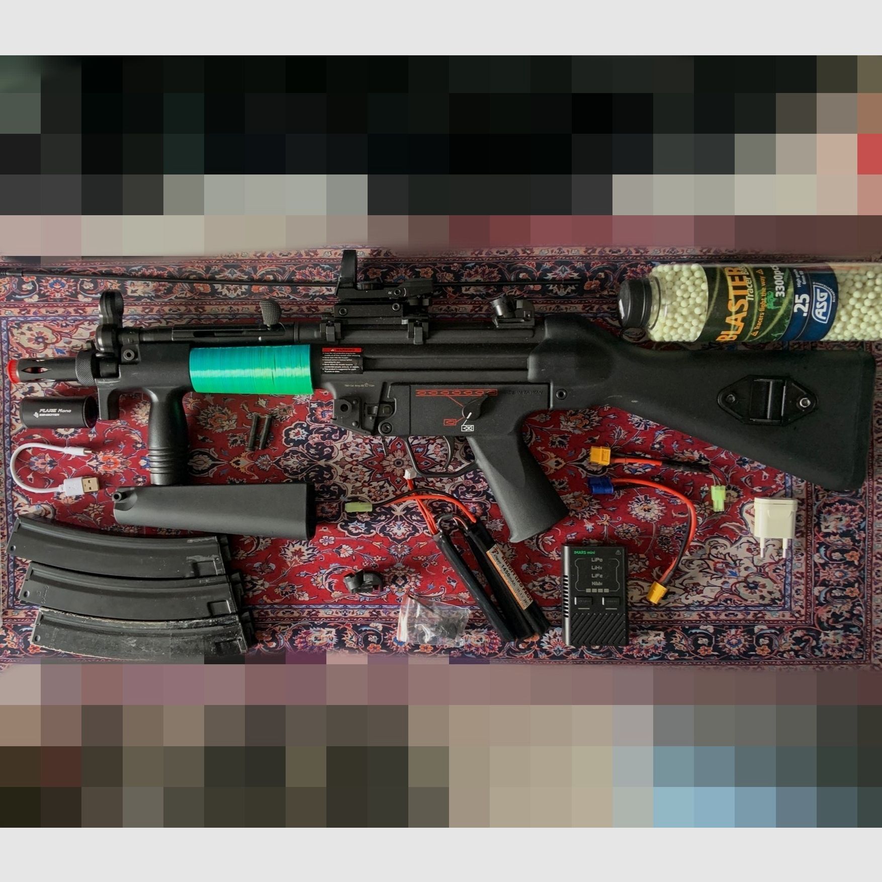 MP5 Airsoft von G&G S-AEG 1,12J inkl. Zubehör