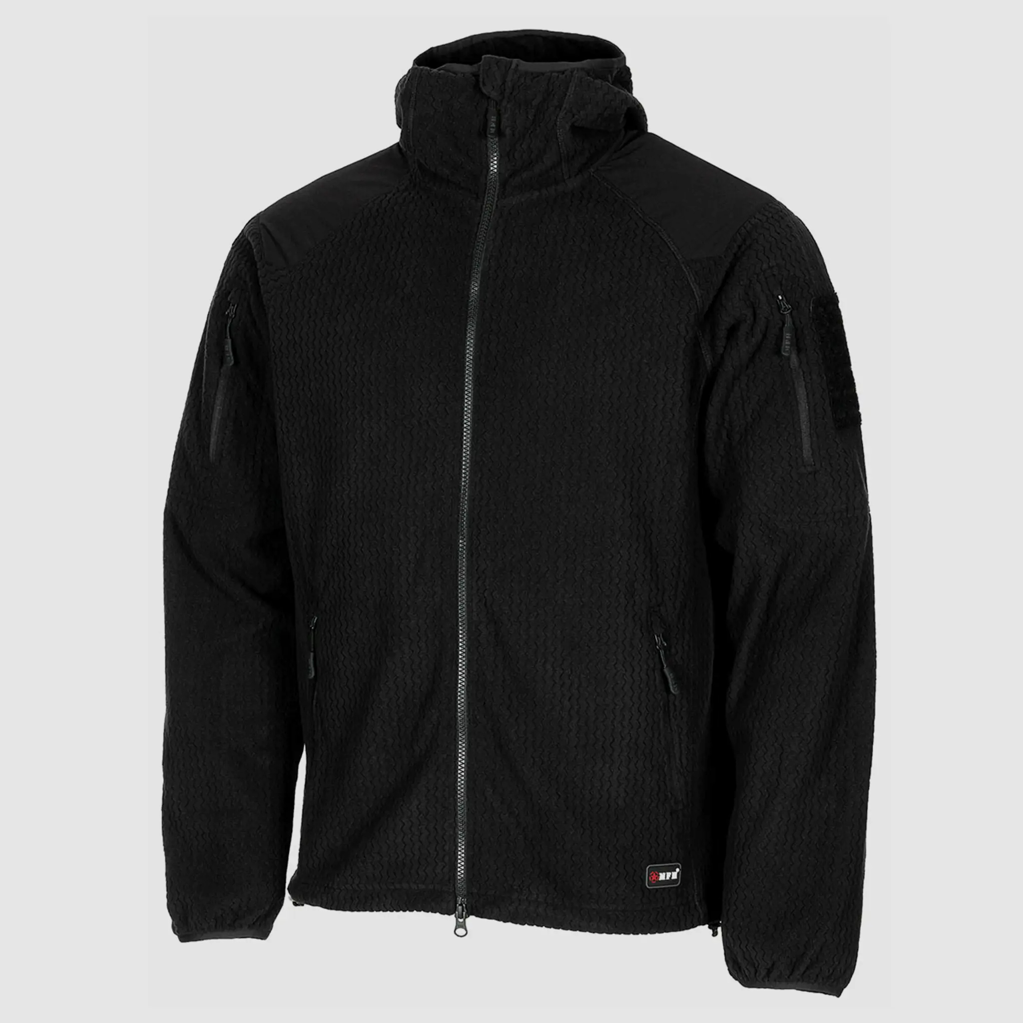 MFH MFH Chaqueta de Forro Polar ViperGrid - Negra / 3XL