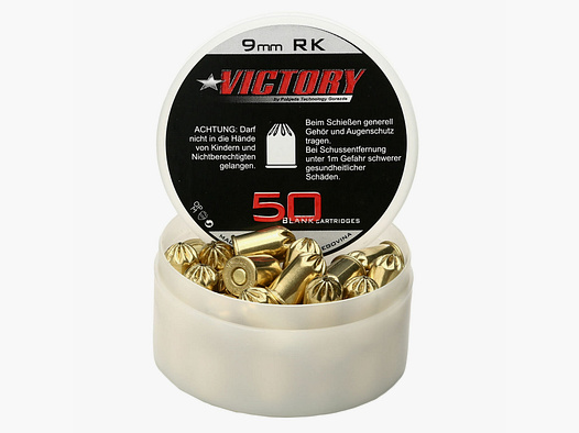 Pobjeda Technology Victory cartuchos de salva Cal. 9 mm R. K. para revólver - 50 piezas