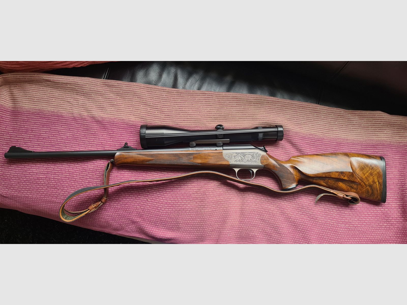 Blaser R93 Luxus, Kal. 9,3x62, Blaser Sattelmontage Zeiss 3-12x56