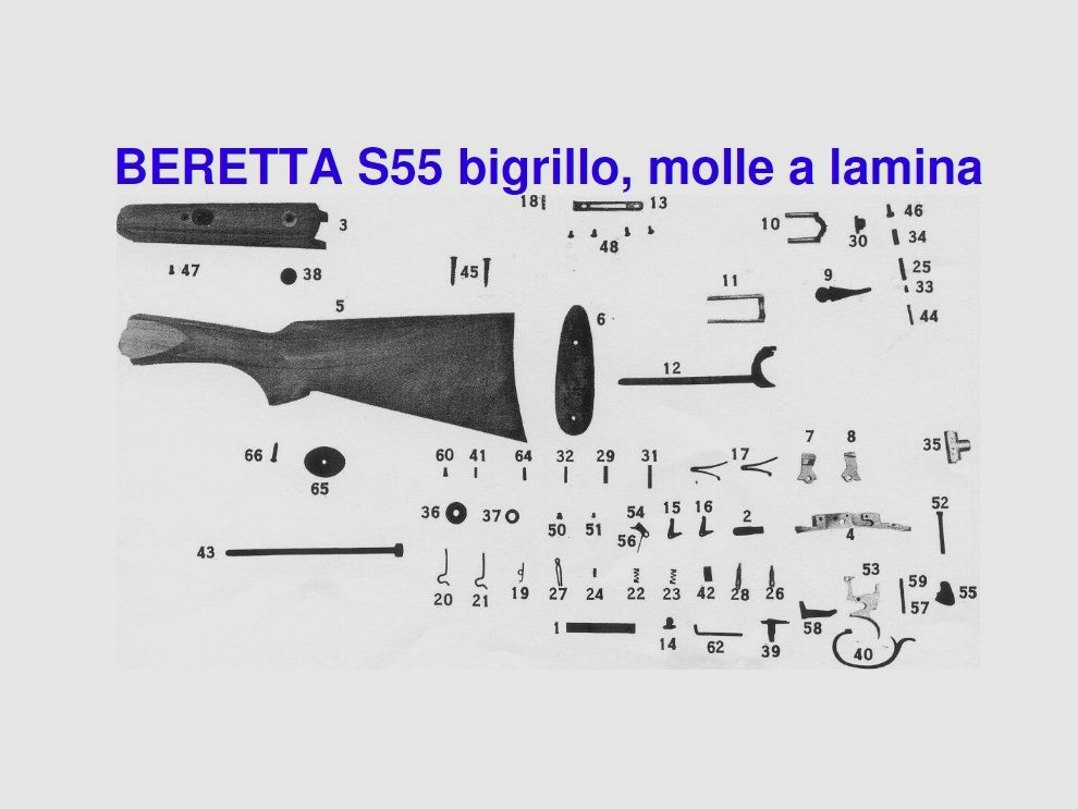 MOLLA RECUPERO LEVA SCATTO SINISTRA BERETTA S55 FIG.21