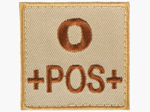 A10 Equipment Patch Gruppo Sanguigno Gruppo Sanguigno 0 Positivo Sabbia