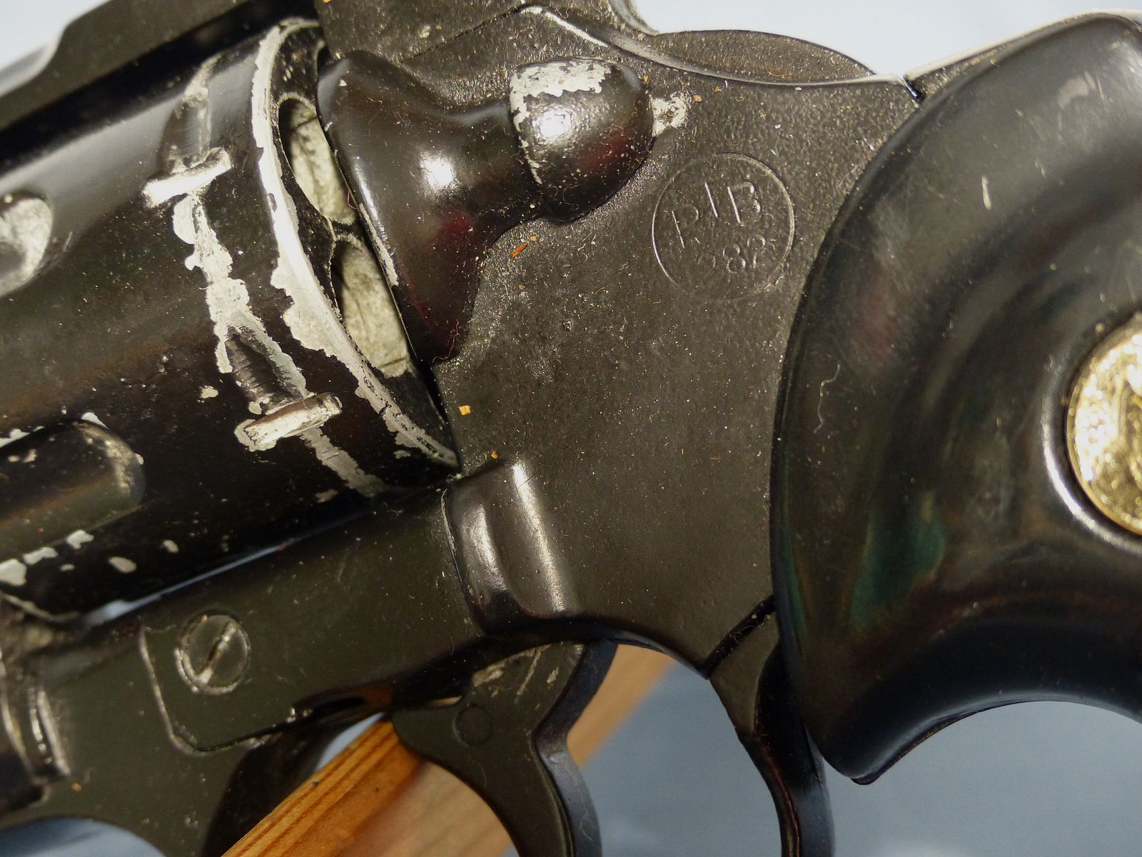 Schreckschuss Gas Revolver Umarex Python Cal. .380 Knall PTB 282 mit Holster + Abschussbecher vintage