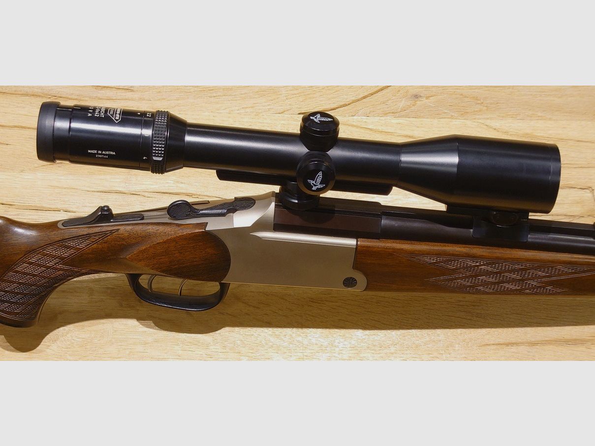 Bock rifle Blaser Mod. ES67 cal. 5.6x50R Mag. 12/70 Swarovski Habicht 2.2-9x42 reticle 4