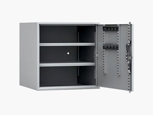 Armoire à munitions ISS Saarbrücken-Burbach gris clair, porte avec charnières à droite