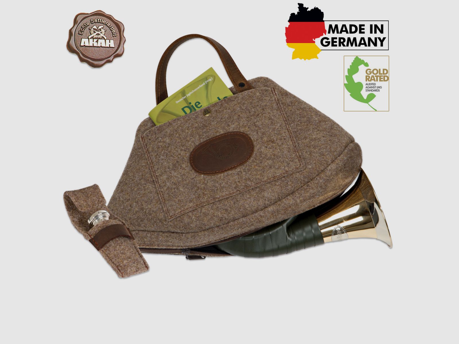 AKAH Wollfilz-Futteral für Fürst Pless-Horn