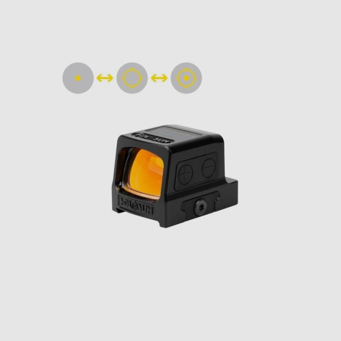 Holosun Reflexvisier HE509T-GD-X2 mit goldenem Wechselabsehen: 2MOA Dot, 32MOA Circledot & 32MOA Circle, Bild 1 von 7