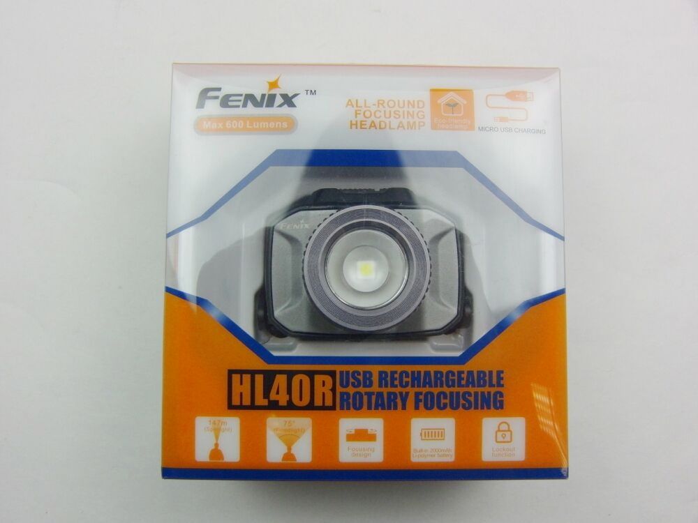 Fenix	 Fenix HL40, aufladbar. Bis zu 50Std. Betrieb