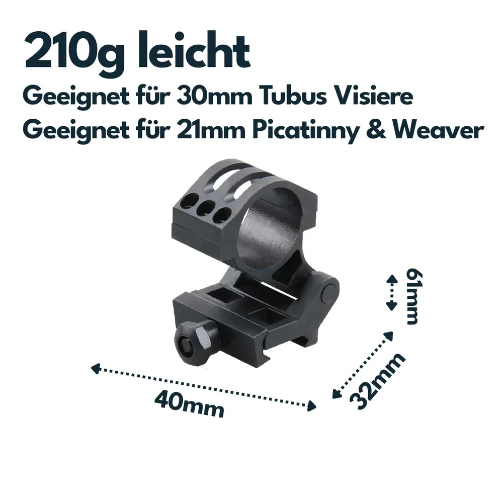 Vector Optics SCSR-08 Stahl-Flip-to-Side Mount 30mm für Magnifier