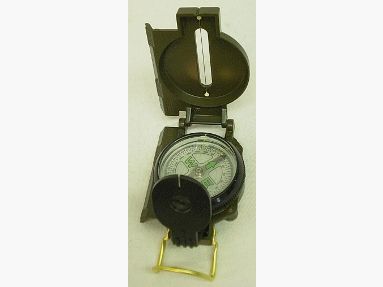 Brújula militar oliva - almacenada en aceite, con carcasa de metal