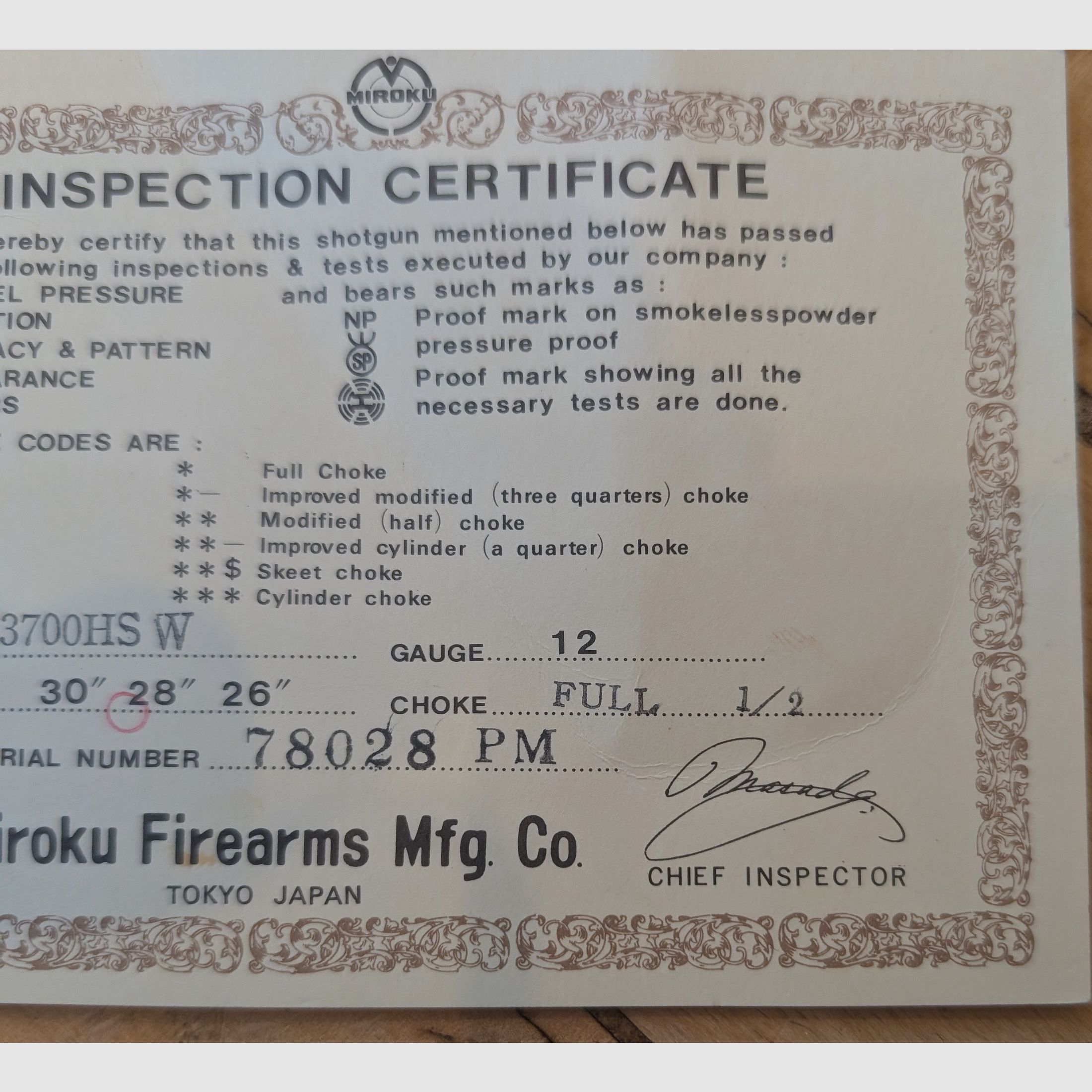 Anschütz Miroku Flinte 12/70