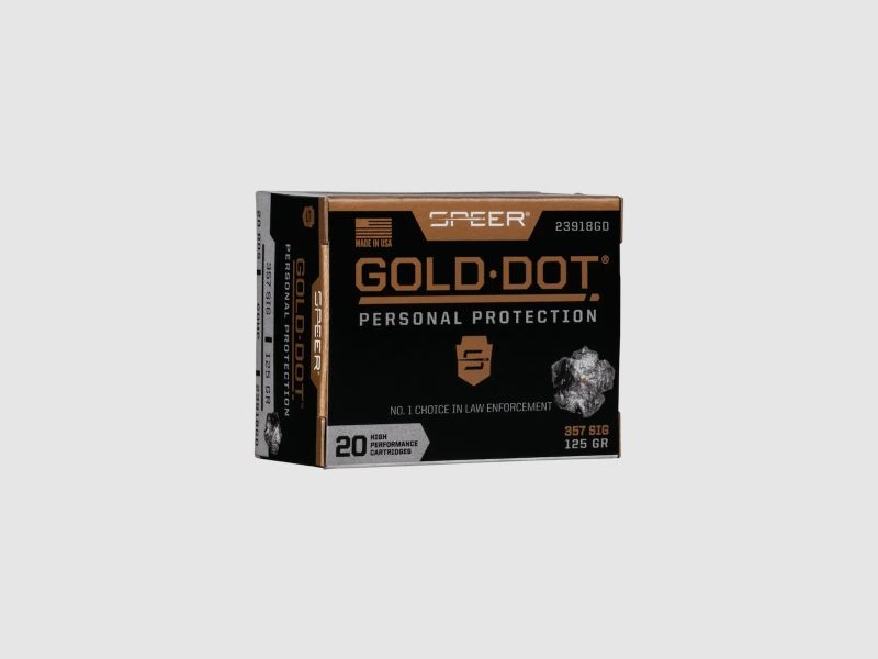 Speer Gold Dot Personal Protection .357 Sig 125GR GDHP 20 Patronen
