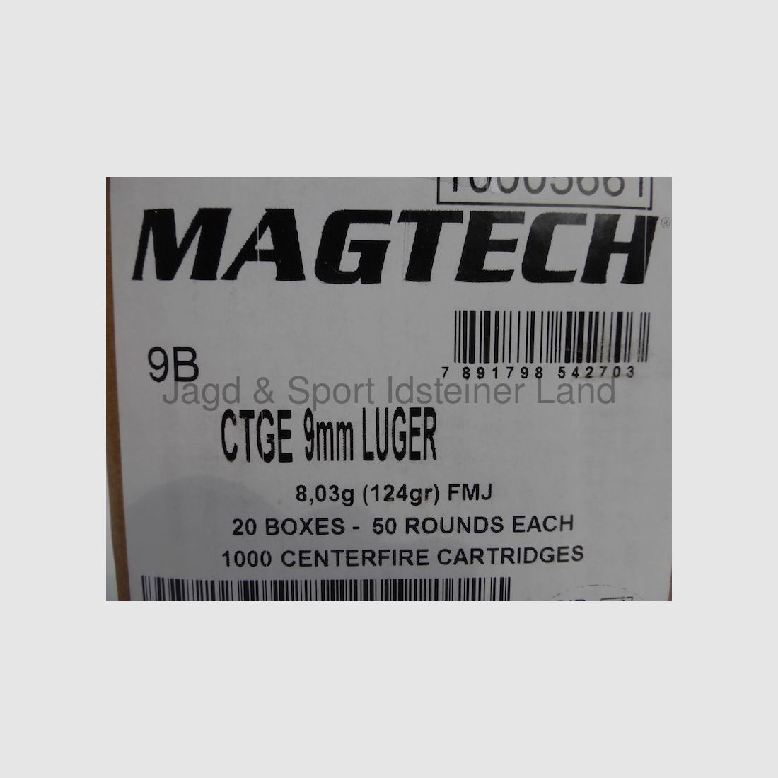 MagTech 1000 cartridges 124grs, FMJ