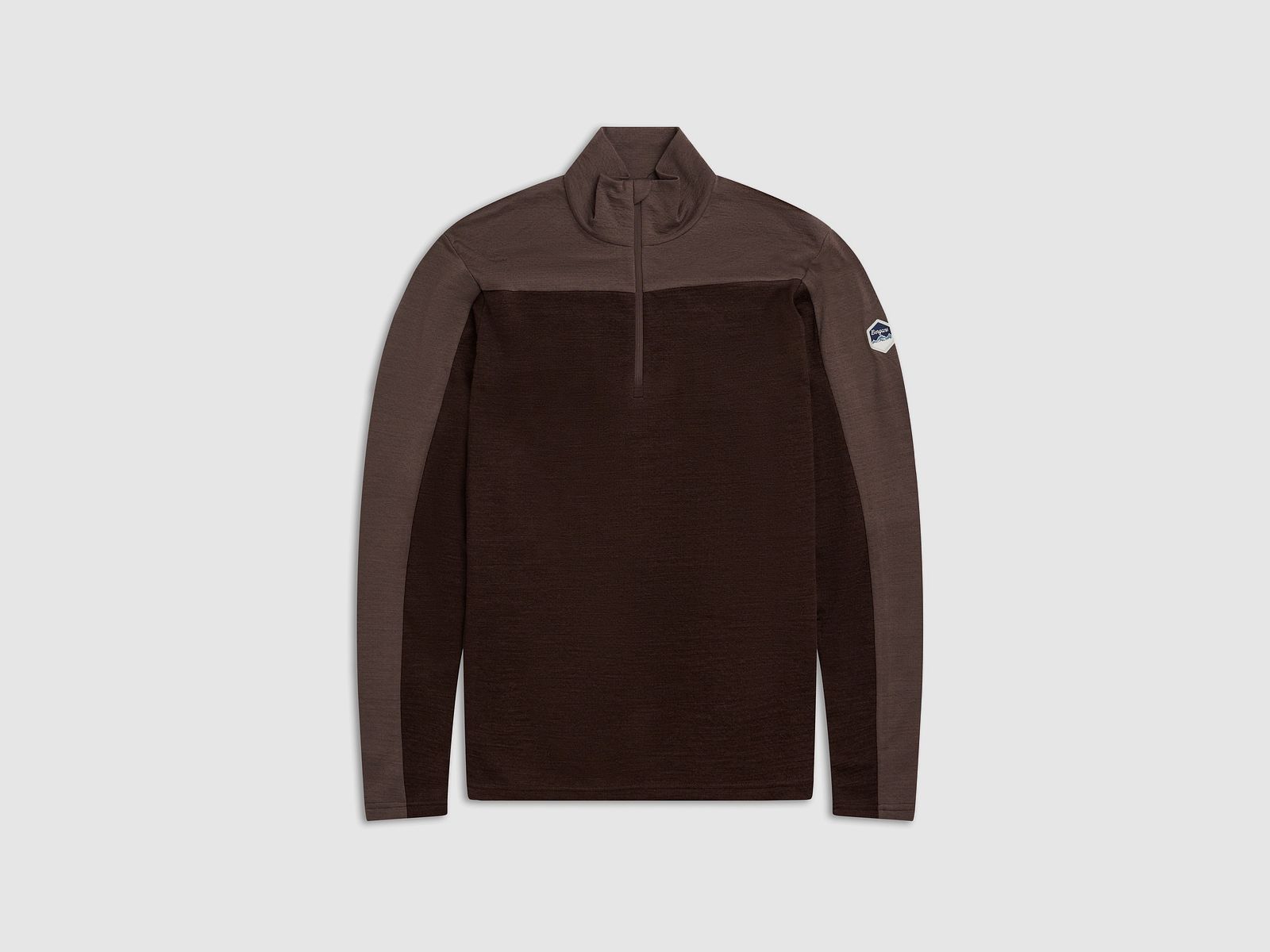 Bergans Inner:Dual Merino Half-Zip Thermal Shirt Men Dark Chocolate/Hot Cocoa S