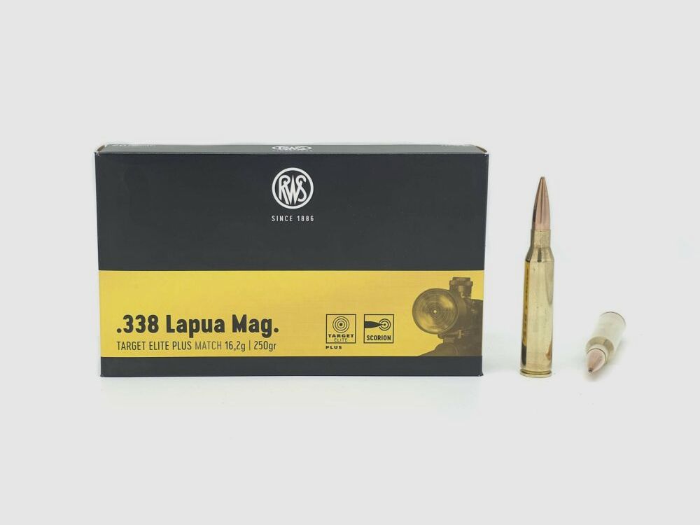 RWS 338 Lapua Mag. RWS TARGET ELITE PLUS SCORION 250g