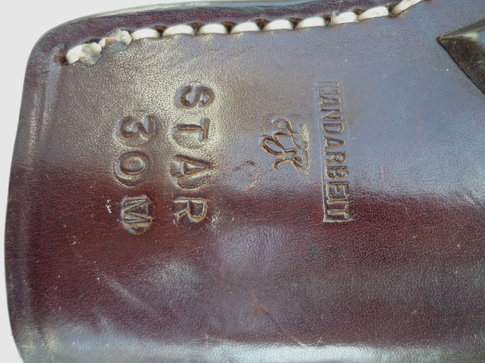 HKDesign Holster Art. Nr. 002: mały prosty kabura z zabezpieczeniem na kurek dla Star 30 M w jasnym i ciemnym - dla leworęcznych - 2. wybór