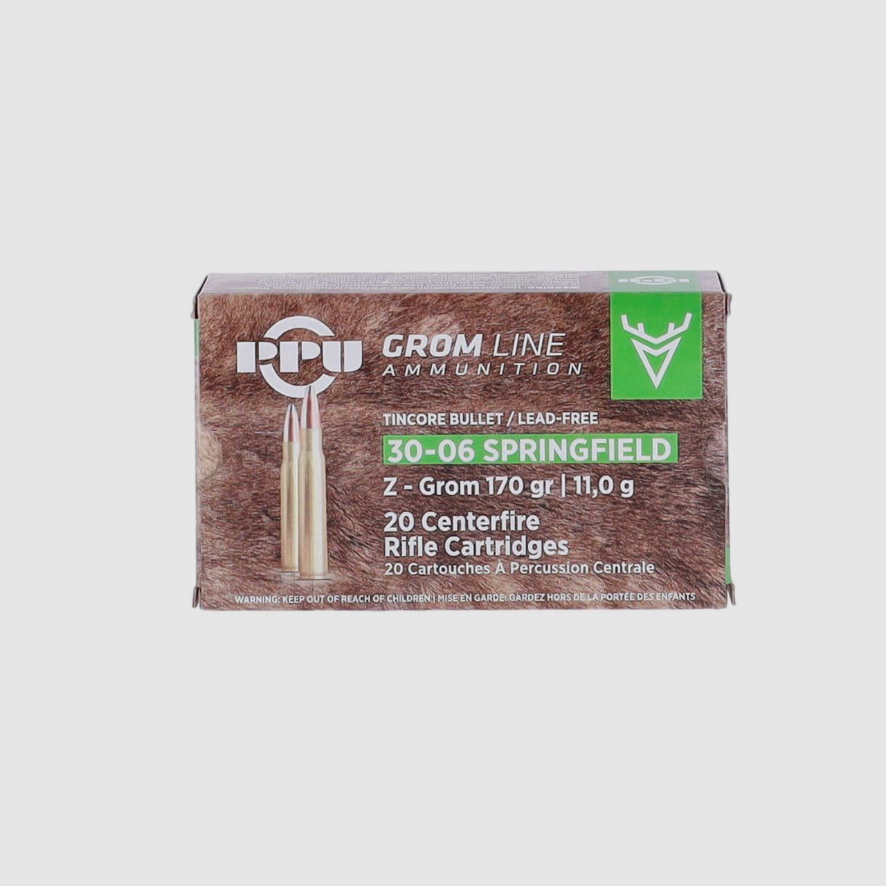 PRVI/PPU Z-GROM bleifrei 30-06 Spring 170 gr. - 20 Stk.