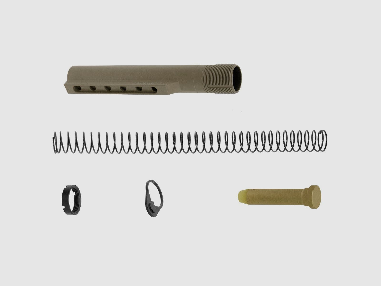UTG PRO TLU001D-KIT AR-15 Pufferrohr-Set – Mil-Spec, 6 Positionen, FDE