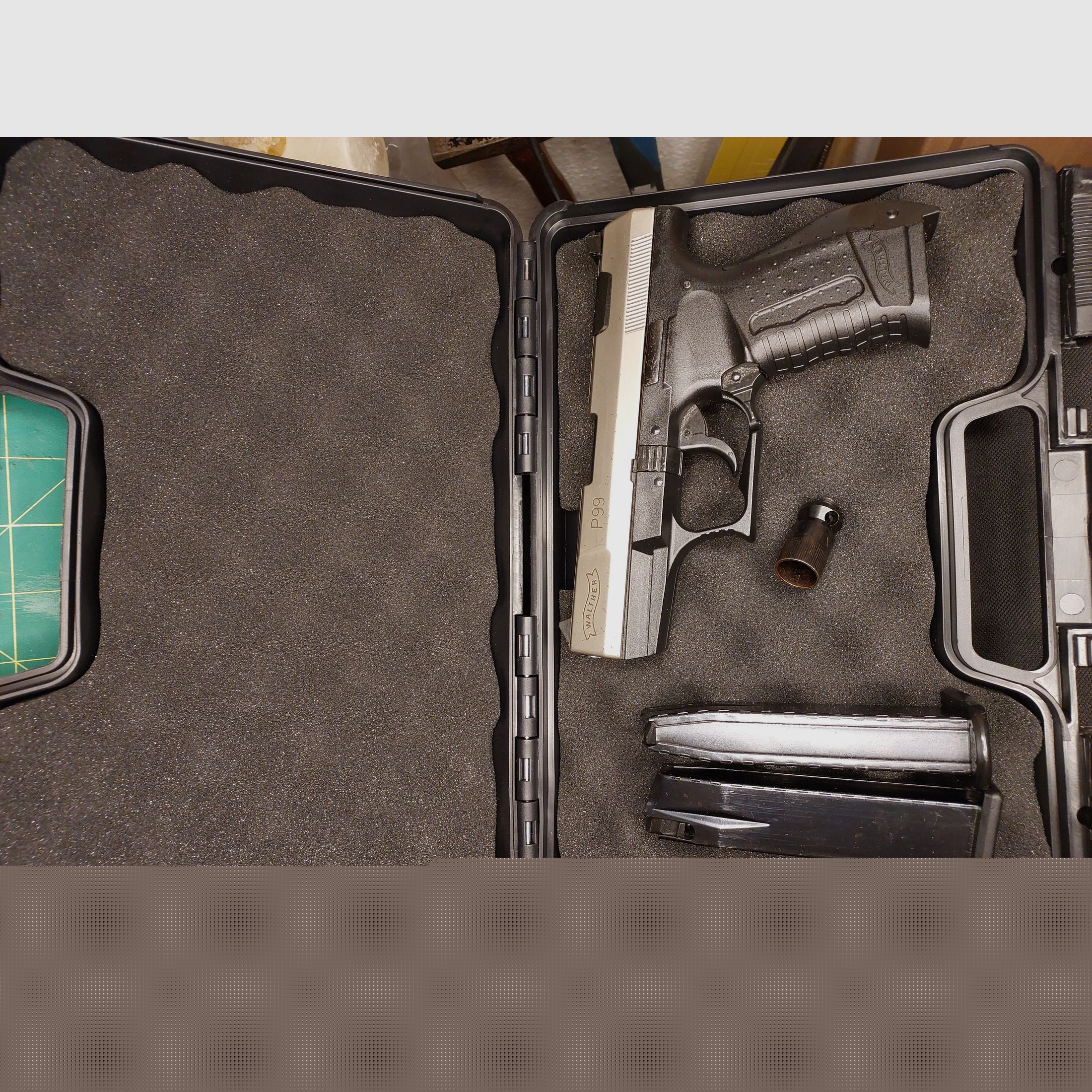 Pistolet à blanc Walther P99 9mm P.A.K. bicolore Nickel (PTB 762) P 99 avec 2 chargeurs